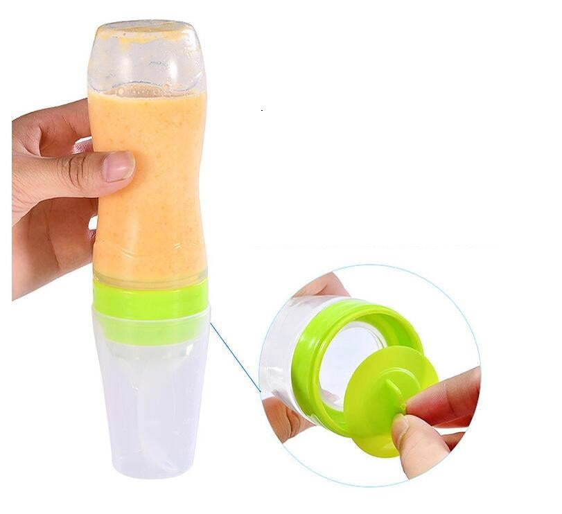 Biberón Alimentador de Silicona con Cuchara-Spoon Feeder Bottle