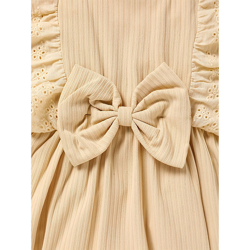 Conjunto para Bebé Niña – Enterizo con Lazo y Cinta para el Cabello, Cuello Cuadrado-Baby Girl Summer Outfit – Solid Color Square Neck Bow Onesie & Matching Headband