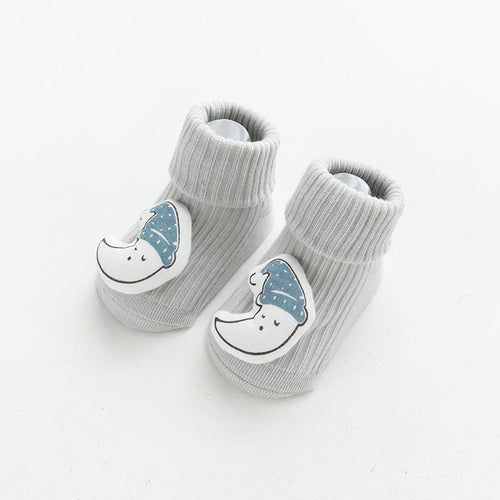 Calcetines Antideslizantes para Bebé con Muñeco 3D y Diseño de Caricatura - Non-Slip Baby Socks with 3D Doll and Cartoon Design