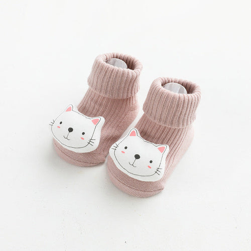 Calcetines Antideslizantes para Bebé con Muñeco 3D y Diseño de Caricatura - Non-Slip Baby Socks with 3D Doll and Cartoon Design