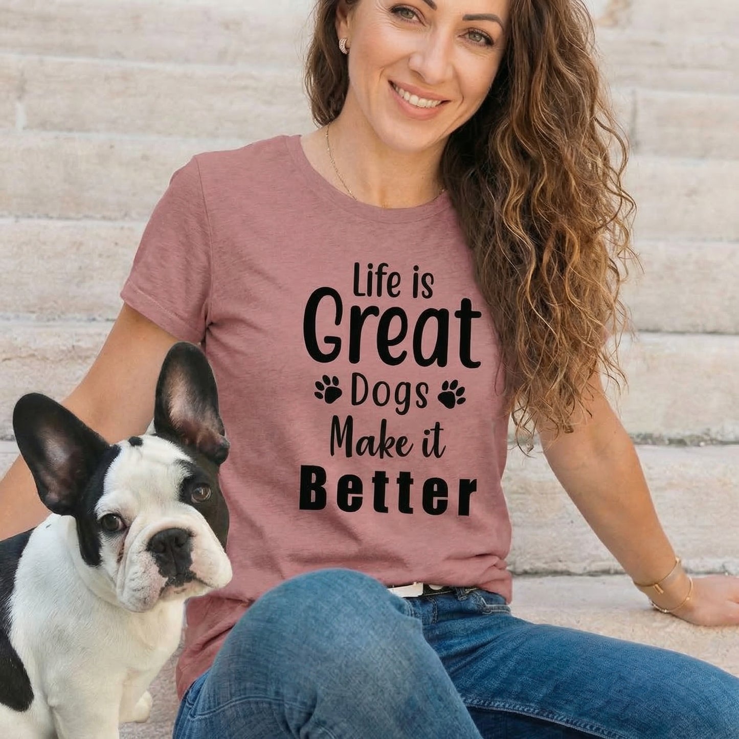 Camiseta "Life Is Great Dogs Make It Better" T-Shirt