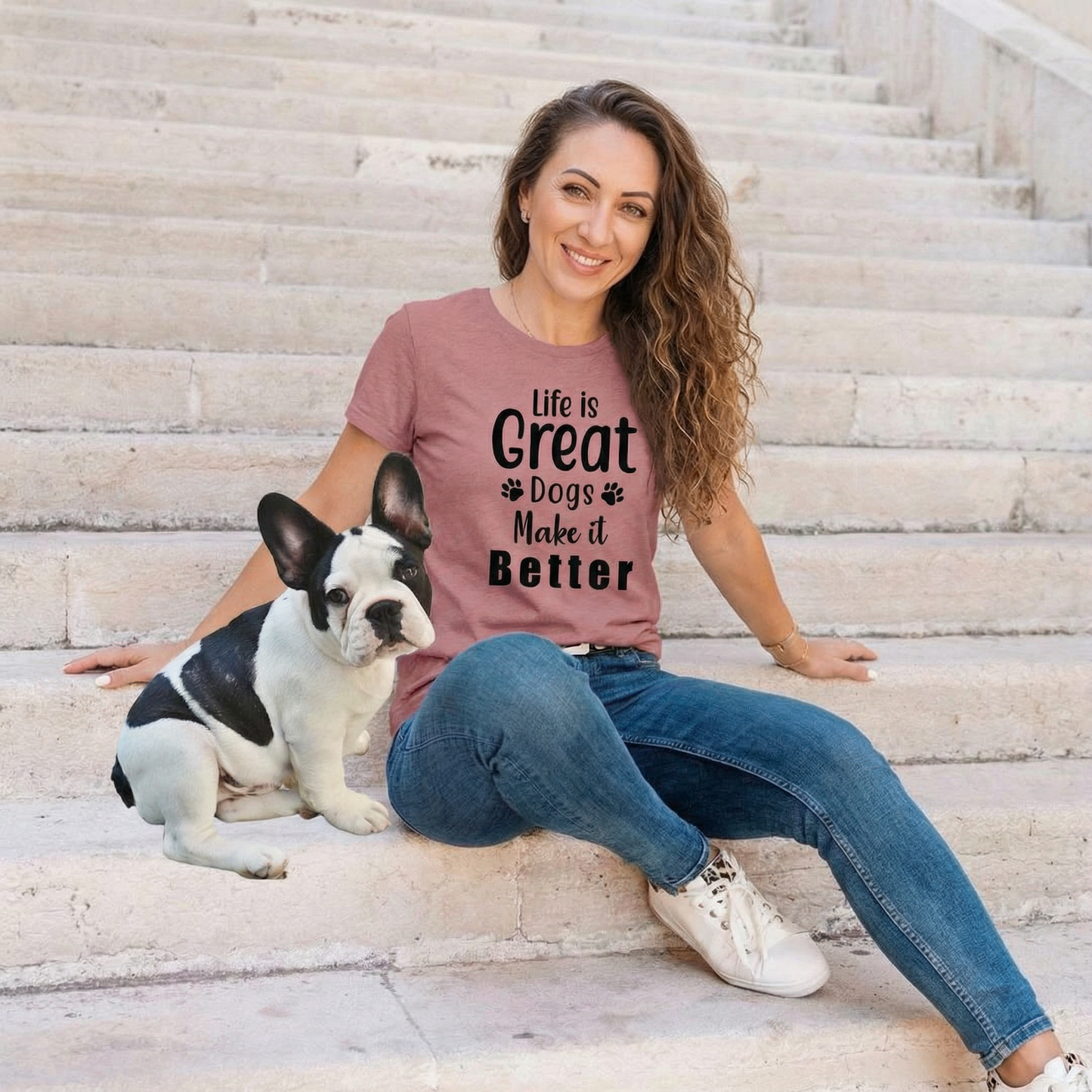 Camiseta "Life Is Great Dogs Make It Better" T-Shirt