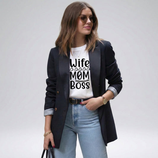 Camiseta Esposa.Mamá.Jefa "Wife Mom Boss” T-Shirt