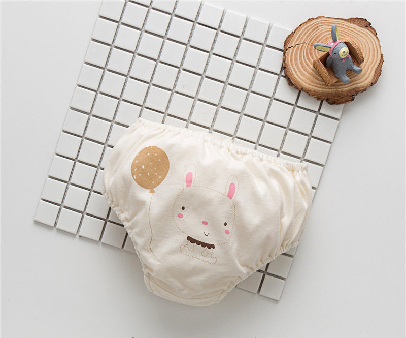 Ropa interior de algodón con estampado de dibujos animados para niñas│Baby Girl Cartoon Print Pattern Cotton Underwear