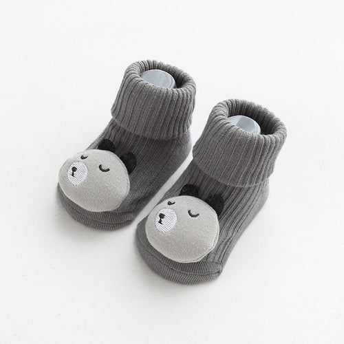 Calcetines Antideslizantes para Bebé con Muñeco 3D y Diseño de Caricatura - Non-Slip Baby Socks with 3D Doll and Cartoon Design