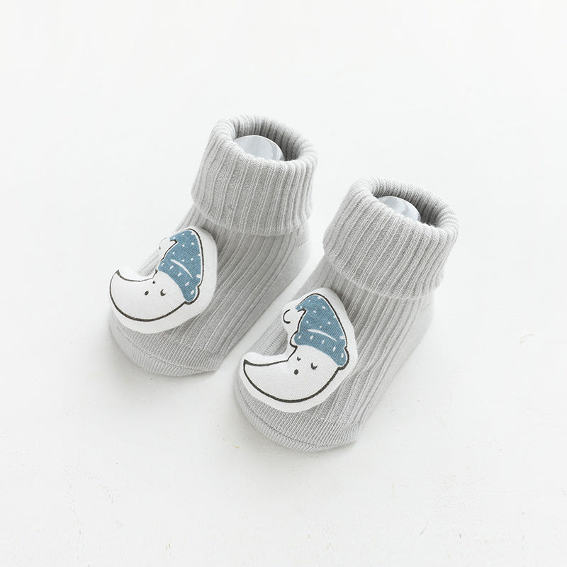 Calcetines Antideslizantes para Bebé con Muñeco 3D y Diseño de Caricatura - Non-Slip Baby Socks with 3D Doll and Cartoon Design