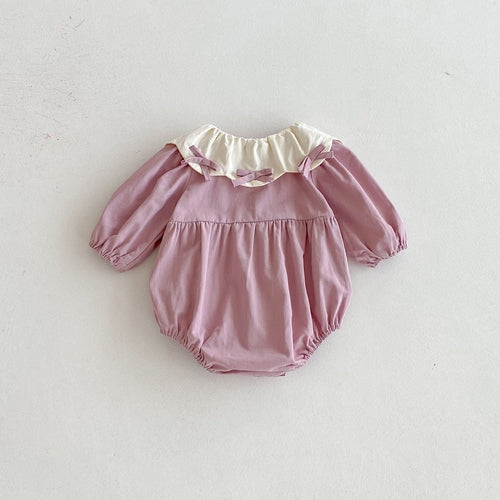 Conjunto para hermanitas – Vestido y Body Lila con Moñitos de Mariposa  ❘ Sister Set – Lilac Dress and Bodysuit with Butterfly Bows