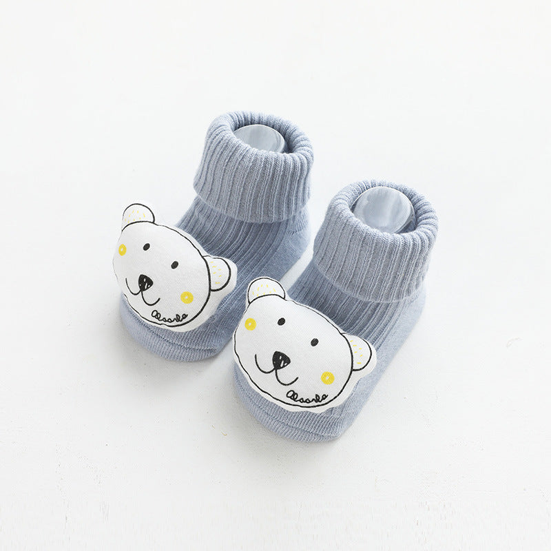 Calcetines Antideslizantes para Bebé con Muñeco 3D y Diseño de Caricatura - Non-Slip Baby Socks with 3D Doll and Cartoon Design