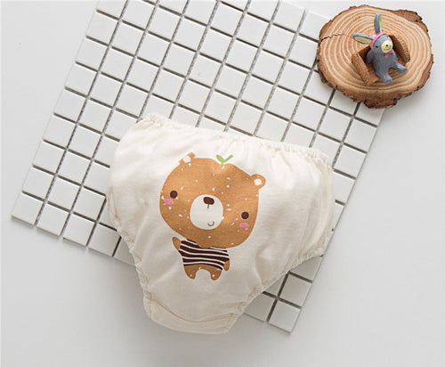 Ropa interior de algodón con estampado de dibujos animados para niñas│Baby Girl Cartoon Print Pattern Cotton Underwear