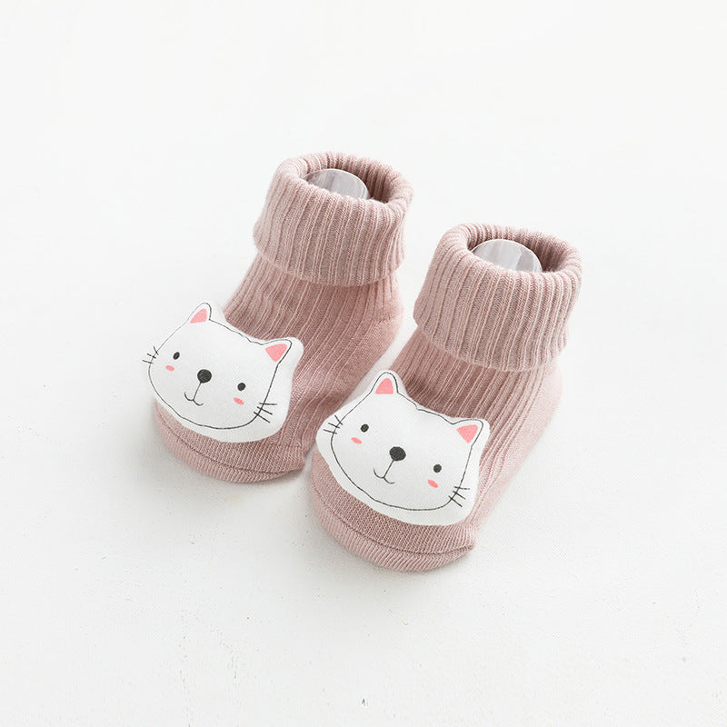 Calcetines Antideslizantes para Bebé con Muñeco 3D y Diseño de Caricatura - Non-Slip Baby Socks with 3D Doll and Cartoon Design