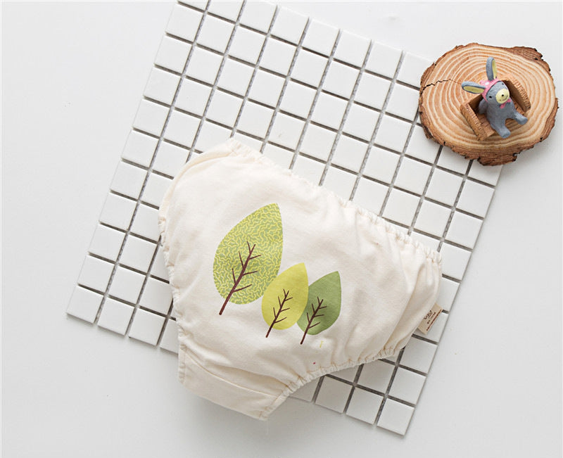 Ropa interior de algodón con estampado de dibujos animados para niñas│Baby Girl Cartoon Print Pattern Cotton Underwear