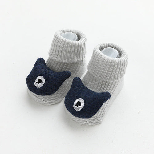 Calcetines Antideslizantes para Bebé con Muñeco 3D y Diseño de Caricatura - Non-Slip Baby Socks with 3D Doll and Cartoon Design