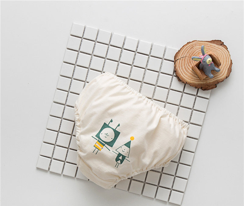 Ropa interior de algodón con estampado de dibujos animados para niñas│Baby Girl Cartoon Print Pattern Cotton Underwear