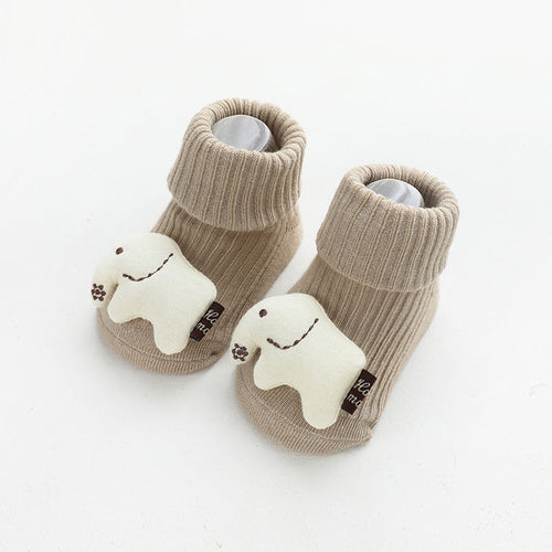 Calcetines Antideslizantes para Bebé con Muñeco 3D y Diseño de Caricatura - Non-Slip Baby Socks with 3D Doll and Cartoon Design